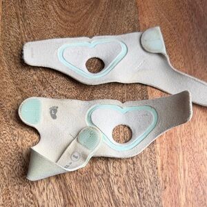 Two Owlet Dream Sock fabric socks 3rd gen. for smart baby monitor. 12lbs n under